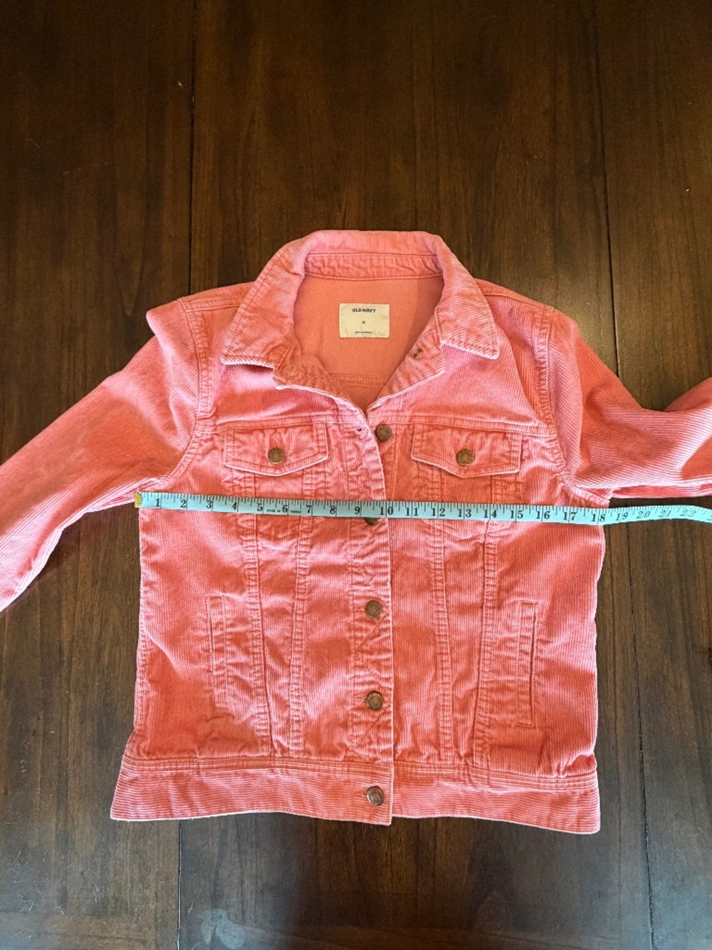 Old Navy Coral Pink Corduroy Jacket, button Front, Size Medium - Picture 12 of 13